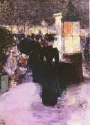 Childe Hassam A Paris Nocturne oil painting artist